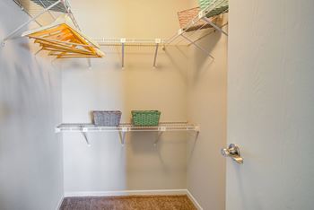 Spacious closets; walk-in closets